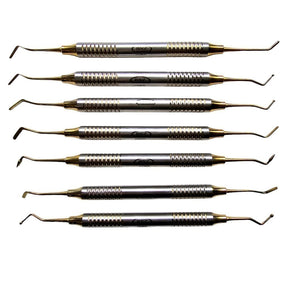 Kit Espátulas de Resina Douradas c/ 7 Peças