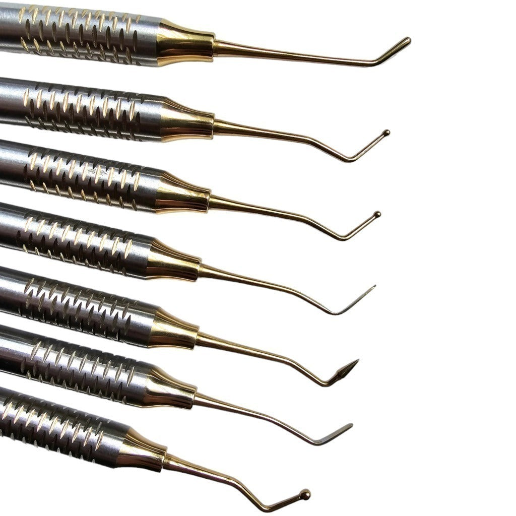 Kit Espátulas de Resina Douradas c/ 7 Peças